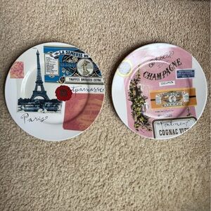 Rosanna Pink and White Champagne Plate